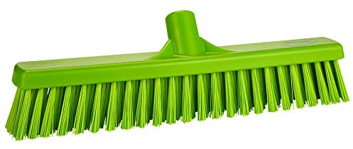 Vikan 317477 16 Combo Push Broom- Soft/Stiff - Lime