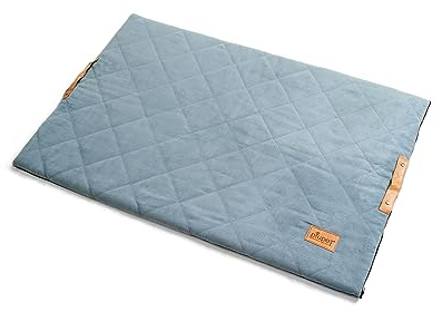 PiuPet® Hundedecke 70x100cm I Auf 30°C Waschbar I Hundematte grau I Passend auch für große Hunde I Hundedecke gepolstert
