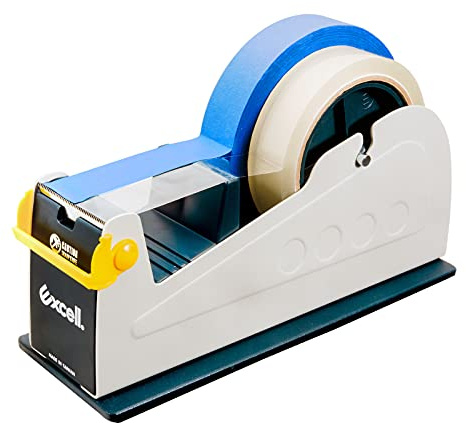 Excell Tisch-Klebebandabroller, bis 5,1 cm | Beschwerter Boden, stabiler Metallsockel, für Büro, Zuhause und Lager