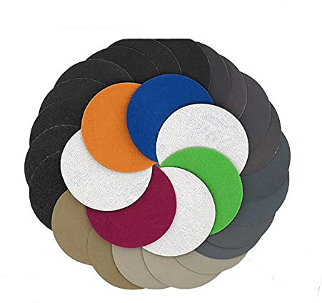 Lot de 100 disques abrasifs étanches en carbure de silicium - 50 mm - 5 disques abrasifs de chaque grain