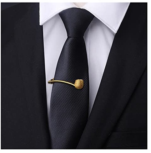 Luxus Herren Krawattenklammer mit Geschenkbox Einzigartige Anker Silber Krawattennadel Klassische Brillen Krawattenverschluss für Business Hochzeit, Einheitsgröße, Metall, Kein Edelstein
