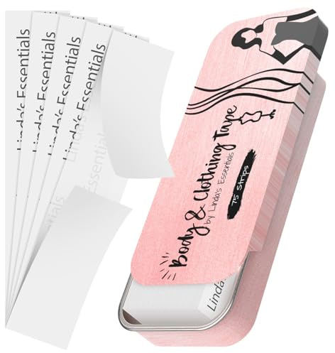 Linda's Essentials Fashion Tape doppelseitiges Klebeband Kleidung, transparentes Body Tape doppelseitg, geeignet für alle Stoffarten und empfindliche Haut, selbstklebend mit starkem Halt, 75 Stück