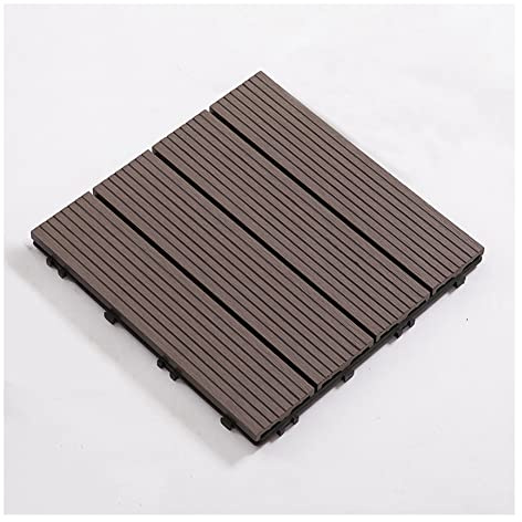 Piastrelle in Legno Piastrelle Ad Incastro Marroni 30x30cm, Le Piastrelle per Pavimenti in Legno di Plastica Sono Utilizzate per La Decorazione del Giardino sul Cortile del Balcone del Patio