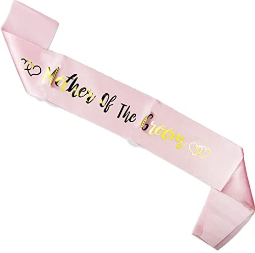 Schärpe Mother of The Groom in Rosé Gold, JGA Accessoires Deko für Junggesellenabschied Frauen Party, Braut to be Schärpe für Frauen JGA Junggesellinnenabschied Hochzeit Party