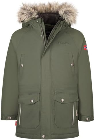 Trollkids Children's Nordkapp Waterproof Windproof Parka, Ivy, 164 cm