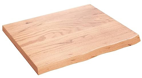 Schreibtischplatte Werkbankplatte DIY Stabile Bürotischplatte Tischplatte Werkbankplatte Echtholz-Furnier, Perfekt für höhenverstellbare Schreibtische, Hellbraun 60x50x(2-4) cm