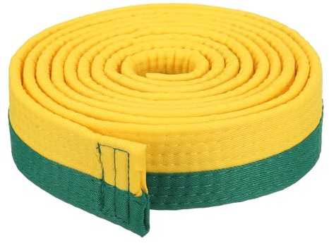 PATIKIL Taekwondo Farbiger Ranggürtel,x,ft m, Polyester Kampfkunst Judo Karate Gürtel für Trainer Unterricht Praxis, Schwarz;