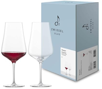 Zwiesel Glas Juego de 2 copas de vino tinto de Burdeos elegantes para vino tinto, apto para lavavajillas, fabricado en Alemania (número de referencia 123737)