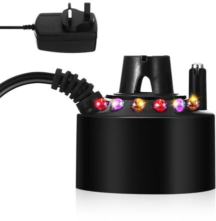 Milisten Pool Rockery Fog Machine Mist Maker Garden Submersible Light Water Mister with Lights for Pond for Water Fountain Pond Fountain