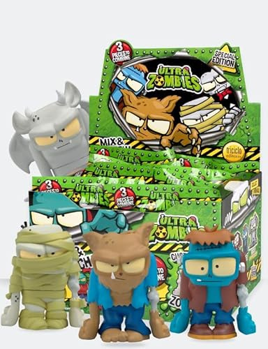 Ultrazombies Special Edition con Piezas Intercambiables | Figuras Coleccionables de Zombies | 2 Brillan en la Oscuridad | para Niños y Coleccionistas | Halloween (Expositor Special Edition)