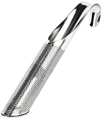 Qussedser Colino da tè in acciaio , diffusore per tè sfuso, caffè, spezie, filtro per tè con manico lungo