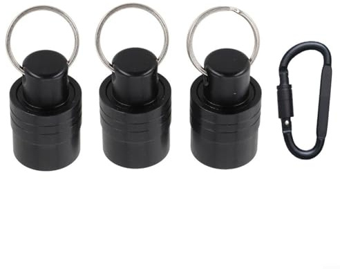 EXTRWORY 3 Pieces SDS Shank Screwdriver Bits Holder, Extension Bar Drill Storage Keychain Set Aluminum Alloy Black 40x35mm for Electric Drivers Hand-Held Drivers