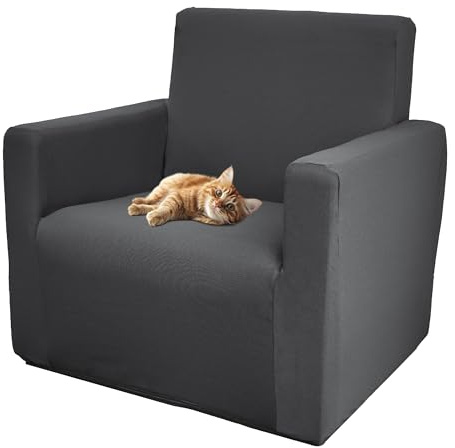 Comart - Copripoltrona Bright - Elasticizzata - Antimacchia - Grigio