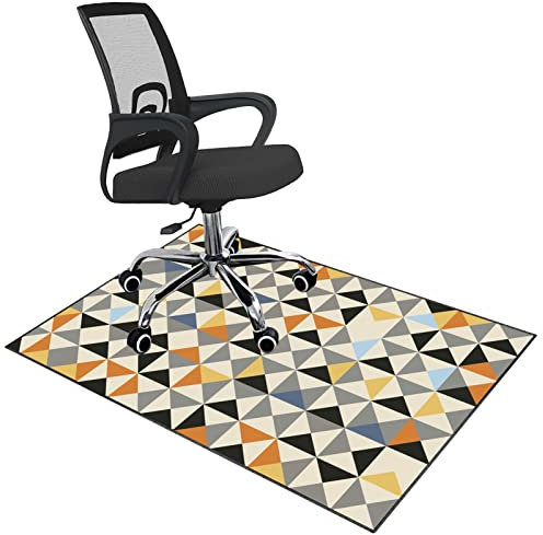 Grand 120x140cm Tapis de Chaise de Bureau Gaming et Protecteur de Chaise de Bureau Tapis en Plastique Antidérapant pour Home Office Gaming Room Fauteuils Roulants