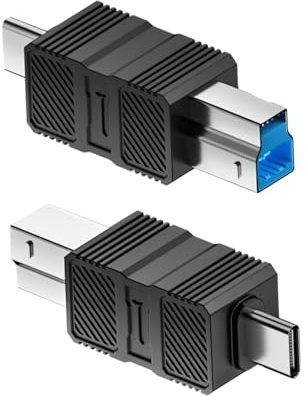 Adattatore USB a B, adattatore di estensione dati da USB a B 3.0, connettore plug and , convertitore di trasferimento dati ad alta velocità per scanner, docking station, hub computer | Connettore Plug and per Scanner, Hub, Laptop, Tablet, Hard Disk e Stazione Docking