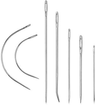 Paquete de 7 agujas de coser manuales resistentes for uso doméstico, for cuero, tapicería, alfombras y lona.