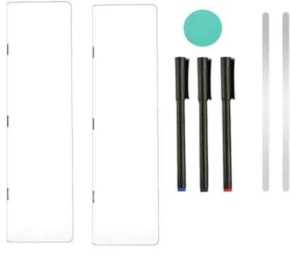Vocdikficy Confezione da 2 Lavagne Memo per Monitor, Porta Note Magnetiche Cancellabili A Secco per Computer con Strisce Metalliche Autoadesive