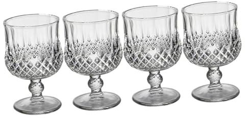 FUNOMOCYA Glass Goblet 4pcs Wine Glass Set for Multi Purpose Use