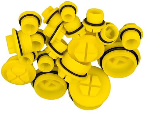 Plastic Plug Cap Water Pipe Thread Plugs Male Blanking Cap for Washing Machine, Decorators Plugs Radiator for Washing Machine Faucet Hose 5pcs M14x1.5