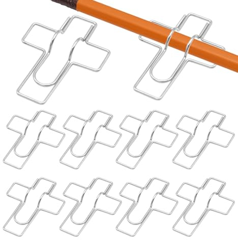 Pennklämmor | 10-delad återanvändbar metall färgglad organisatör | Anteckningsbok pappersklipppenna organiseringshållare, för studenter lärare kontor skola skrivbord urklipp bok planerare pärm