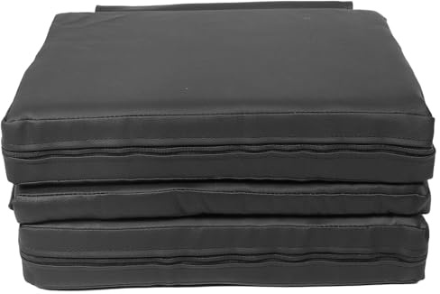 Ciieeo Coussin Rehausseur Noir Triple Épaisseur pour Fauteuil de Coiffure Garçon et Filles, Siège D'appoint Lavable et Confortable, Coussin de Chaise de Salon Multifonction pour Coupe