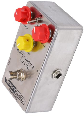 Stylebest Gitarreffektpedal Ultimate Drive Overdrive Justerbar True Bypass med LED-indikator för Musiker Silver