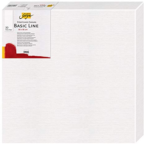 KREUL 648080 - Solo Goya 3D Stretched Canvas Basic Line, Keilrahmen 80 x 80 cm, extra tief ca. 3,8 cm, 100 % Baumwolle 4 fach grundiert, ideal für Öl-, Acryl- und Gouachefarben