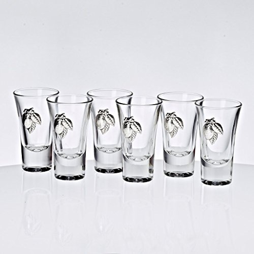 6er-Set Likörglas Likörkelch Schnapsglas Edelbrandglas transparent Glas