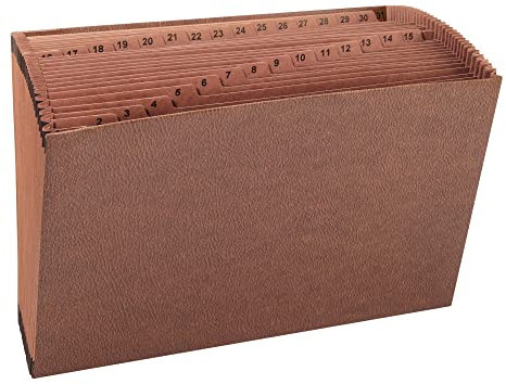 Smead TUFF Fächermappe Täglich (1-31) 31 Taschen Rechtliche Größe Redrope-Printed Stock (70469)