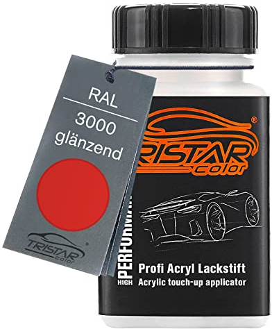 TRISTARcolor RAL 3000 Feuerrot glänzend Lackstift 50 ml schnelltrocknend