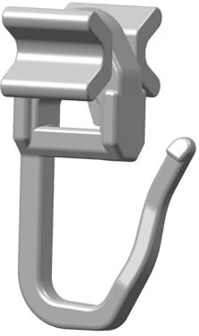 rewagi – 60 Stück Hochwertige Faltengleiter X Gleiter für Gardinenschienen für 6 mm Laufbreite - Farbe Weiss,Überklipshaken, Faltenlegehaken