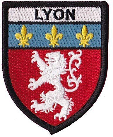 Patche Lyon Ecusson Thermocollant Patch Blason Ville Villes France Armoiries Logo Lyonnais
