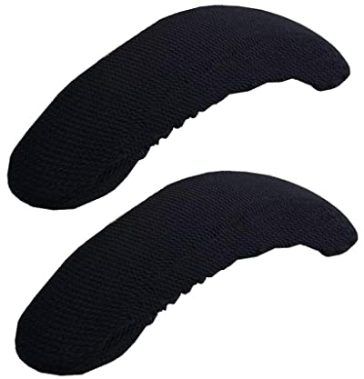 Fenteer 1 Paar Armlehnen Bezüge für Stühle, Bürostuhl Armlehnen Schonbezüge, Elastische Waschbare Abnehmbare Armlehnenbezüge Armlehnenschoner für Bürostühle, Schwarz