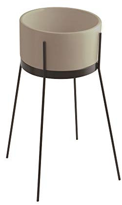Lavabo con struttura da appoggio o freestanding Ibrido Tondo Argilla Opaco (freestanding)