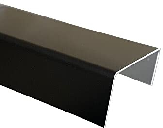 Abdeckprofil Alu Schwarz,1500mm U-Profil Dekor außen 20x20x20 mm Schenkelinnenmaß aus Alu Ral 9005 tief schwarz 1,0 mm U Profil schwarz,Schwarzes U-Winkel,