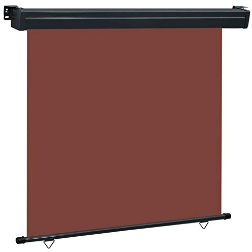 Tidyard Toldo Lateral de Balcón Toldo Terraza Jardín Toldo Vertical Exterior Protección Solar Marrón 170 x 250 cm