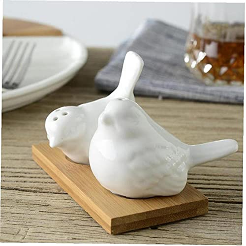 Ruluti 2pcs Love Doves Birds Salt and Pepper Shakers Set Pots Spice Cruet Caster Seasoning Container