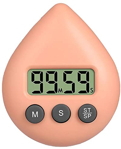 SPORTARC Minuteur de cuisine, minuteur de douche numérique étanche 5 couleurs en forme de goutte d'eau avec ventouse pour cuisine, salle de bain, salle de sport, salle de classe