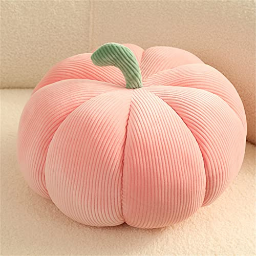 Martin Kench Kürbis Kissen, Plüsch Kürbis Kissen, Kürbis Halloween Kissen, Herbst Kissen Kürbis Deko mit Füllung, Pumpkin Pillow, Herbstdeko Kürbis (Rosa,20cm)