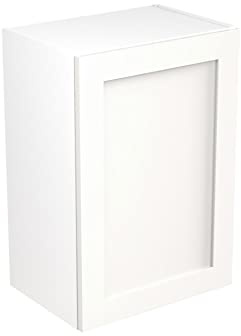Kitchen Kit Flatpack Wall Cabinet - Shaker Door - Screwless Quick Build Kitchen Unit - Wall Mounted Unit - 500x720mm - White Matt