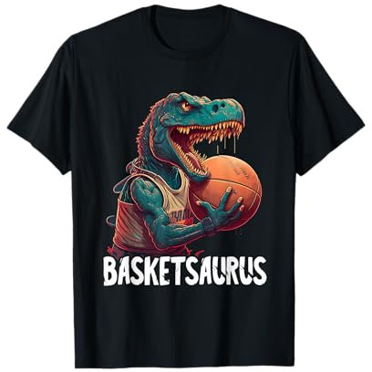 Basketball Dinosaurier Lustiger Basketballspieler Dino T-Rex T-Shirt