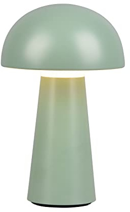 Reality Leuchten LED Akku Außentischleuchte Lennon R52176149, Kunststoff Pistazien Grün, inkl. 2x Watt LED, Touch-Dimmer