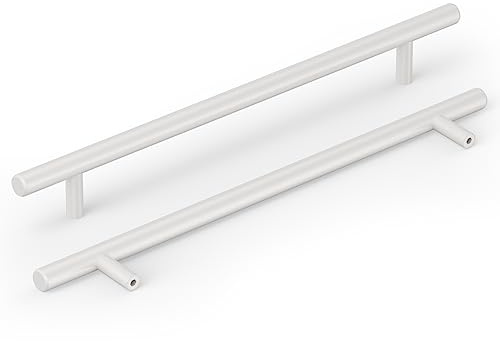 Goldenwarm 2 Stücke Möbelgriffe Edelstahl 160mm Küche Türgriffe Weiß Schrankgriffe