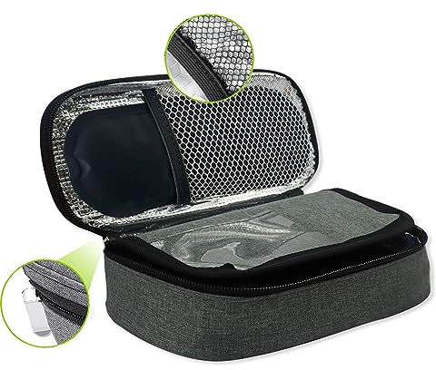 RIJPEX Borsa Termica per Insulina da Viaggio Pratica Borsa per Il Raffreddamento Diabetica Isolata con Cerniera,per Insulina E Altri Materiali per Diabetici