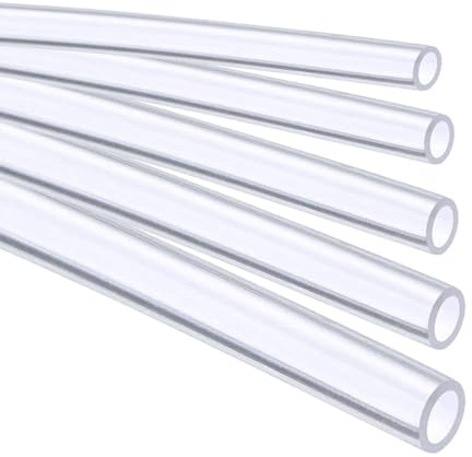 Stubotar Tubo Flessibile in Silicone 6mm ID x OD 10mm Spessore della Parete 2mm Tubo Trasparente dell'acqua 5 Metros Resistenza ad Alta Temperatura, non Facilmente Deformabile