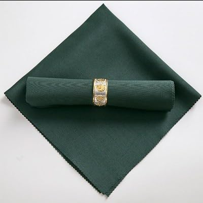 SYSUII Stoffservietten,12er Pack weiche Stoffservietten dunkelgrün Servietten 48x48cm Serviette Tischdekoration Tischservietten Wiederverwendbare für Hochzeitsszene, Geburtstagsfeier Weihnachten