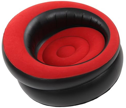 Phefop Aufblasbarer Loungesessel, Aufblasbare Aufblasbare Couch, Umweltfreundlicher, Ergonomischer Aufblasbarer Sofastuhl für das Büro (Rot)
