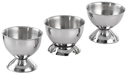 Alipis 3pcs Modern Stainless Steel Egg Cups Egg Holder Tray Steam Rack Easy to Clean