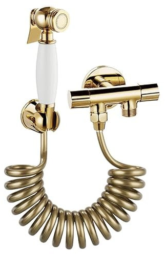 Doccetta Per Wc Bidet Doccetta Doccino Per Wc Con Miscelatore Soffione Doccia Con Tubo Tutto Rame Singolo Acqua Fredda oro tubo A Molla