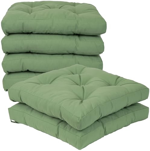 VISTE TU HOGAR Pack 6 Coussins Chaise, 45x45x5 CM, Effet Tridimensionnel, Remplissage De 100% Polyester, Idéal Salle À Manger, Terrasse, Salon Et Restaurant, Couleur Vert Avocat, Fabriqué en Espagne